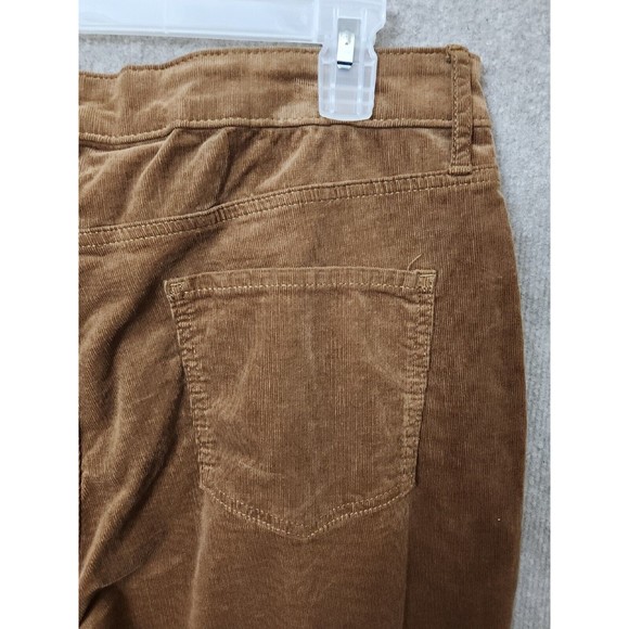 Croft Barrow Corduroy Pants Womens 18 Brown Straight Mid Rise Stretch NEW - Picture 4 of 8